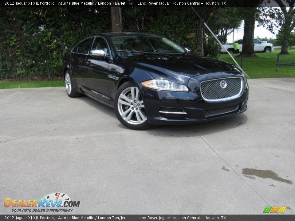 2012 Jaguar XJ XJL Portfolio Azurite Blue Metallic / London Tan/Jet Photo #1