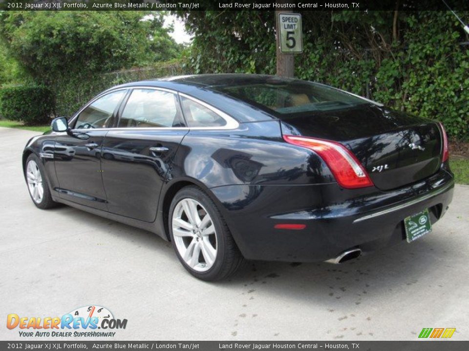 2012 Jaguar XJ XJL Portfolio Azurite Blue Metallic / London Tan/Jet Photo #2