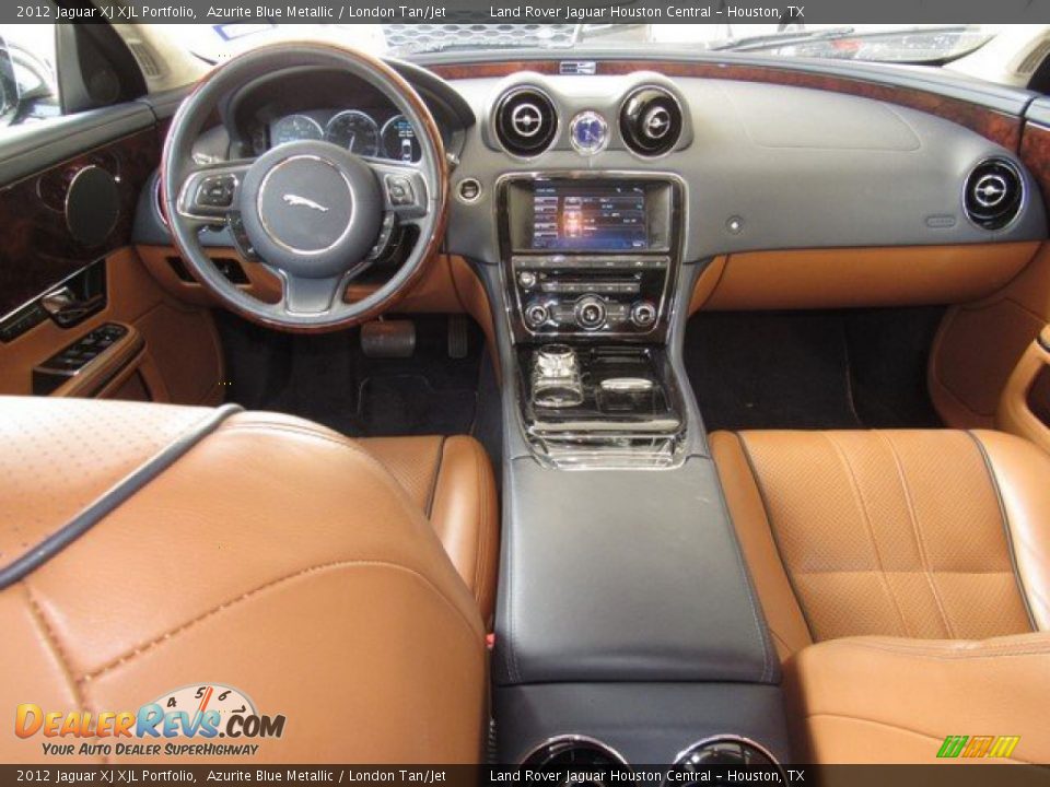 2012 Jaguar XJ XJL Portfolio Azurite Blue Metallic / London Tan/Jet Photo #4