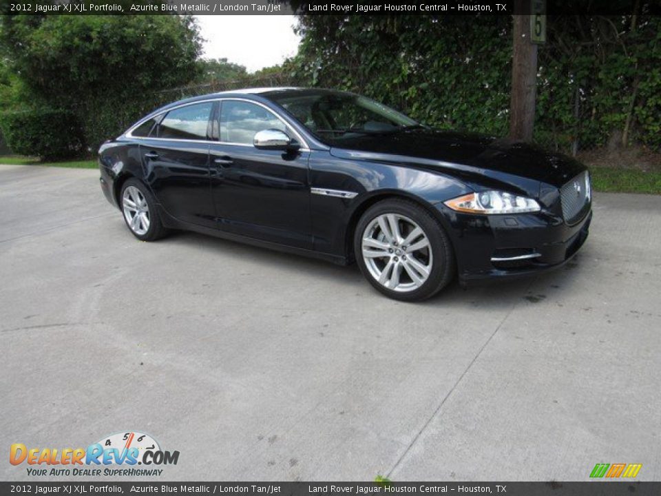 2012 Jaguar XJ XJL Portfolio Azurite Blue Metallic / London Tan/Jet Photo #6