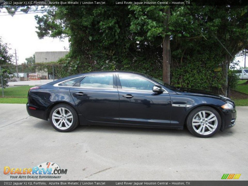 2012 Jaguar XJ XJL Portfolio Azurite Blue Metallic / London Tan/Jet Photo #7