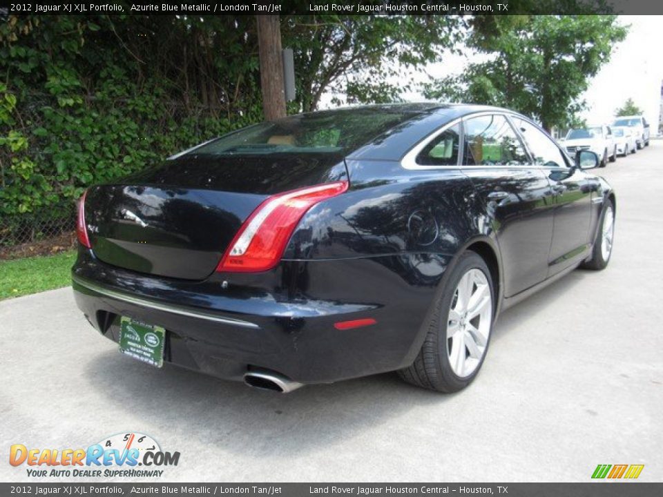 2012 Jaguar XJ XJL Portfolio Azurite Blue Metallic / London Tan/Jet Photo #8