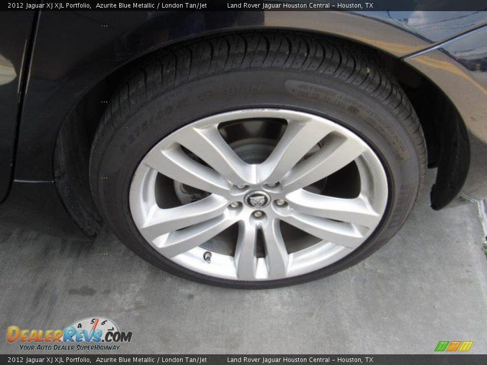 2012 Jaguar XJ XJL Portfolio Azurite Blue Metallic / London Tan/Jet Photo #9