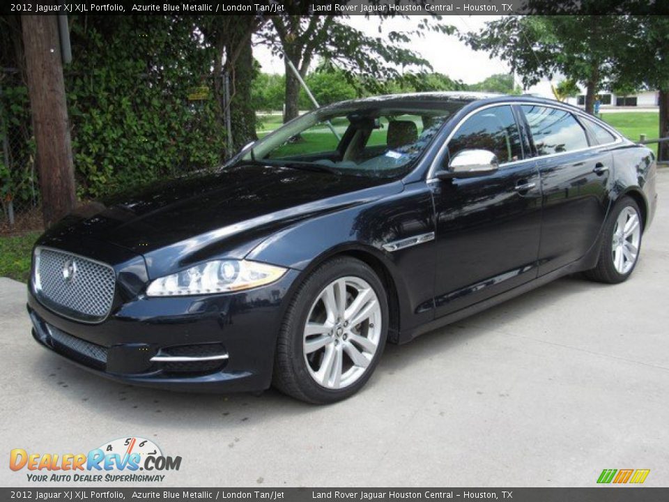 2012 Jaguar XJ XJL Portfolio Azurite Blue Metallic / London Tan/Jet Photo #12
