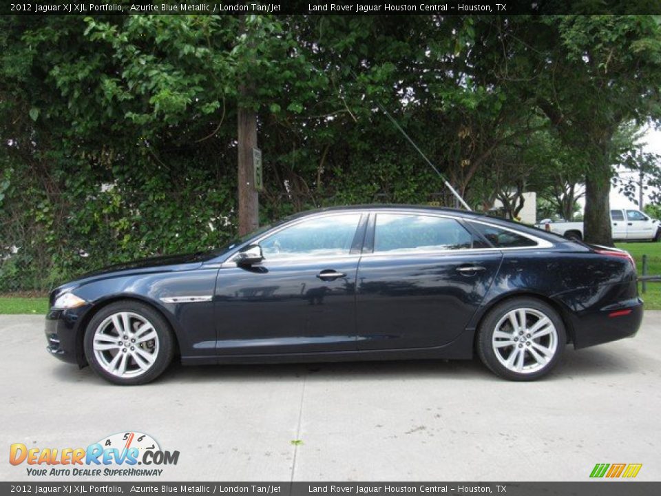 2012 Jaguar XJ XJL Portfolio Azurite Blue Metallic / London Tan/Jet Photo #13