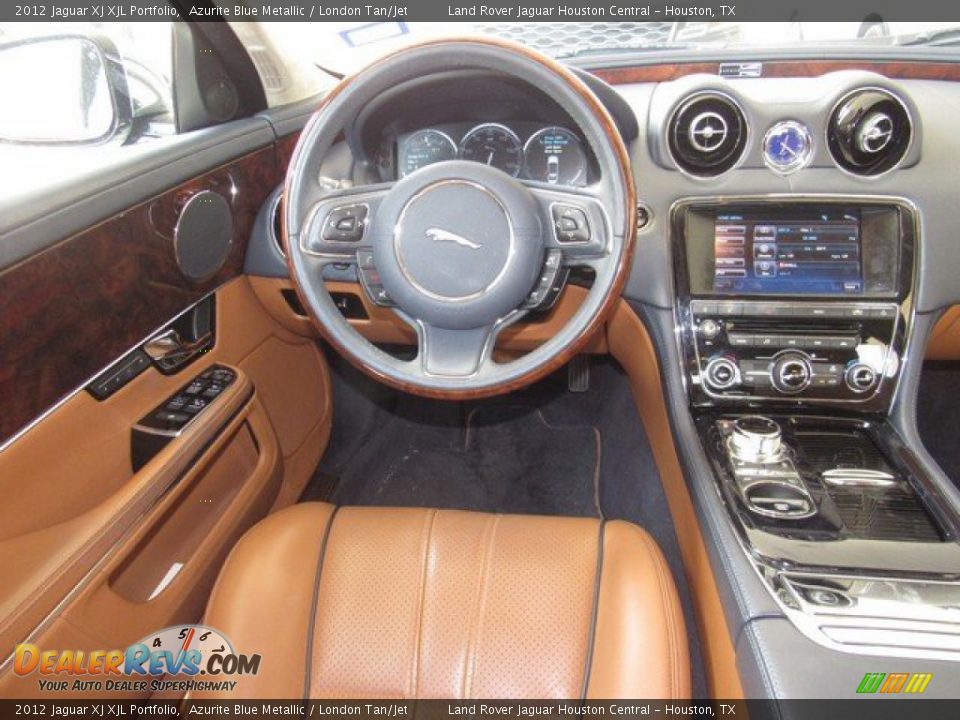 2012 Jaguar XJ XJL Portfolio Azurite Blue Metallic / London Tan/Jet Photo #15