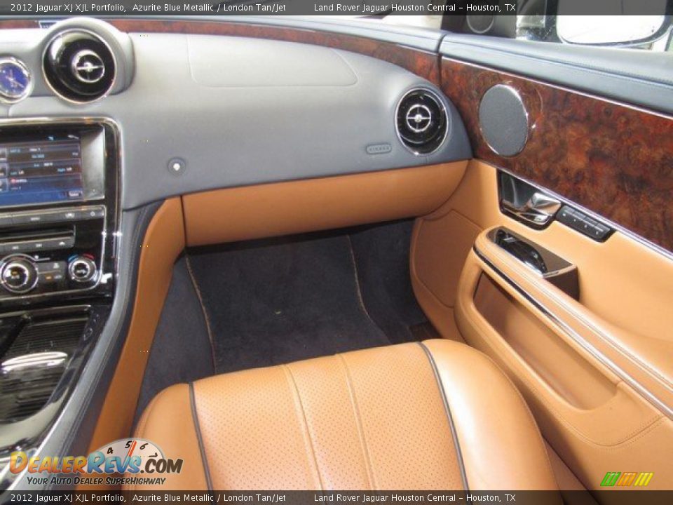 2012 Jaguar XJ XJL Portfolio Azurite Blue Metallic / London Tan/Jet Photo #16