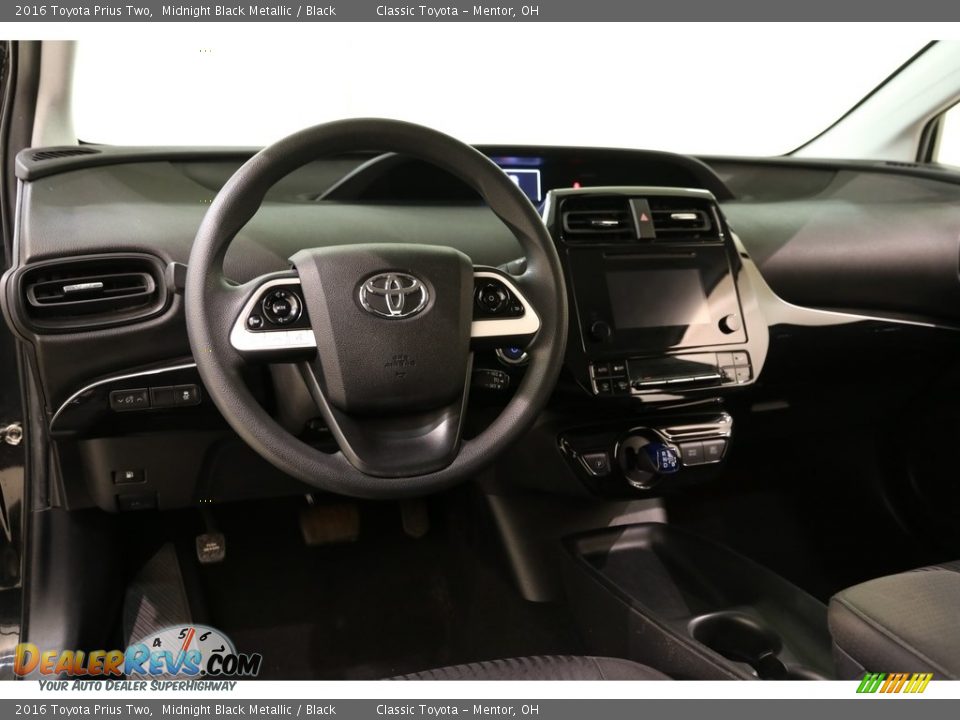 2016 Toyota Prius Two Midnight Black Metallic / Black Photo #6