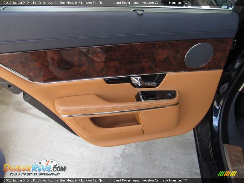 2012 Jaguar XJ XJL Portfolio Azurite Blue Metallic / London Tan/Jet Photo #24