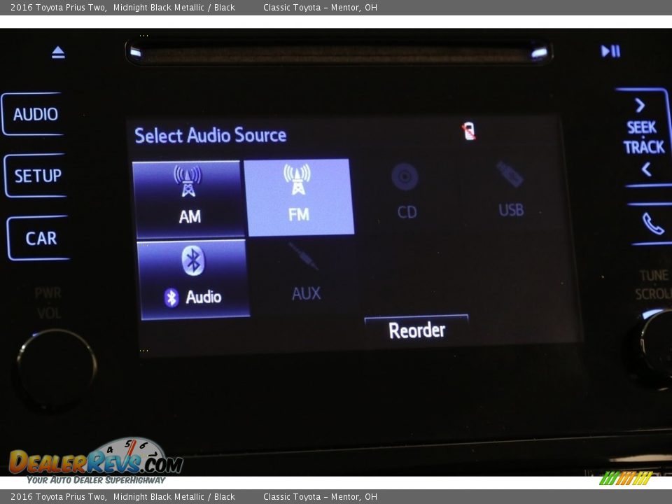 2016 Toyota Prius Two Midnight Black Metallic / Black Photo #10
