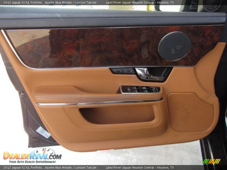 2012 Jaguar XJ XJL Portfolio Azurite Blue Metallic / London Tan/Jet Photo #25