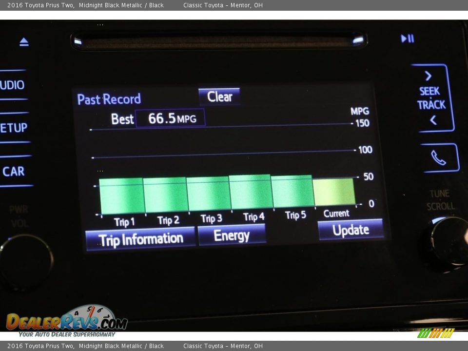 2016 Toyota Prius Two Midnight Black Metallic / Black Photo #12