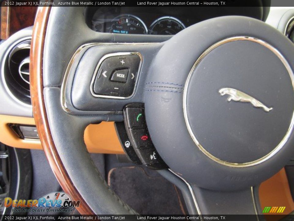 2012 Jaguar XJ XJL Portfolio Azurite Blue Metallic / London Tan/Jet Photo #28