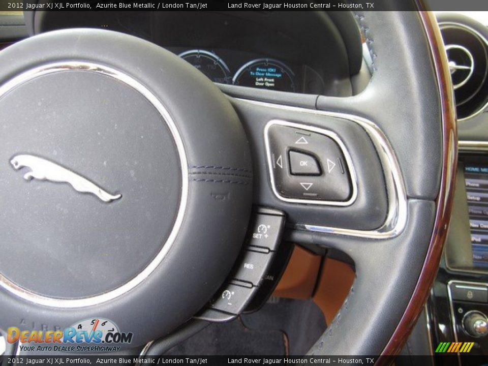 2012 Jaguar XJ XJL Portfolio Azurite Blue Metallic / London Tan/Jet Photo #29