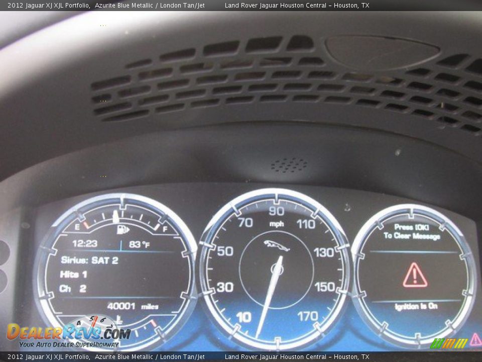 2012 Jaguar XJ XJL Portfolio Azurite Blue Metallic / London Tan/Jet Photo #30