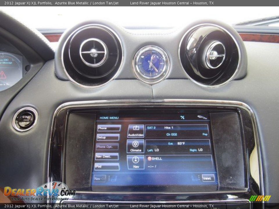 2012 Jaguar XJ XJL Portfolio Azurite Blue Metallic / London Tan/Jet Photo #31