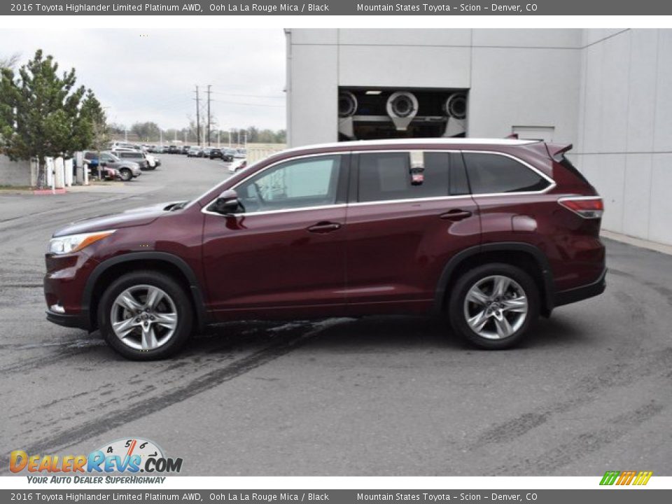 2016 Toyota Highlander Limited Platinum AWD Ooh La La Rouge Mica / Black Photo #3