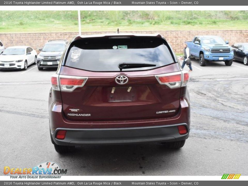 2016 Toyota Highlander Limited Platinum AWD Ooh La La Rouge Mica / Black Photo #5