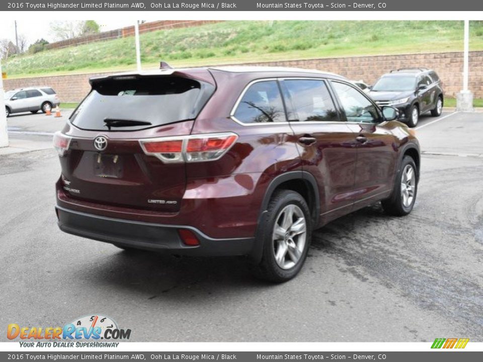 2016 Toyota Highlander Limited Platinum AWD Ooh La La Rouge Mica / Black Photo #6