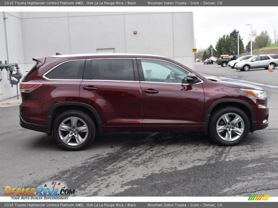 2016 Toyota Highlander Limited Platinum AWD Ooh La La Rouge Mica / Black Photo #7