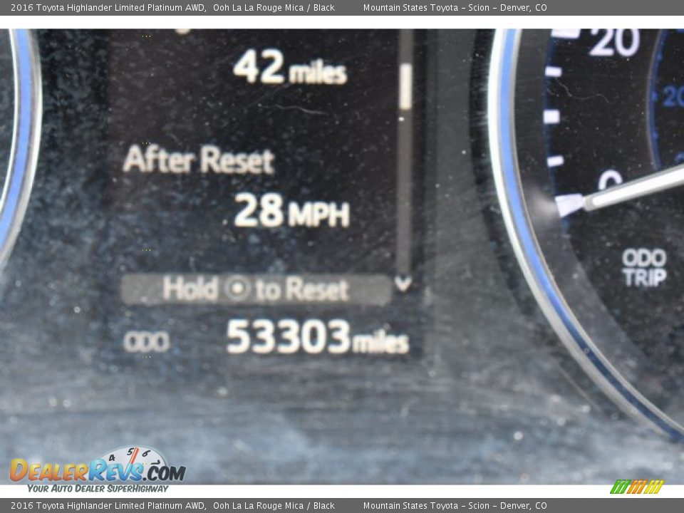 2016 Toyota Highlander Limited Platinum AWD Ooh La La Rouge Mica / Black Photo #12
