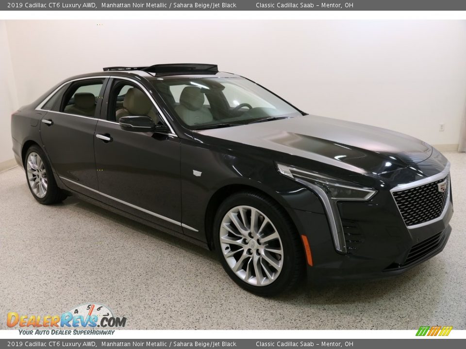 2019 Cadillac CT6 Luxury AWD Manhattan Noir Metallic / Sahara Beige/Jet Black Photo #1
