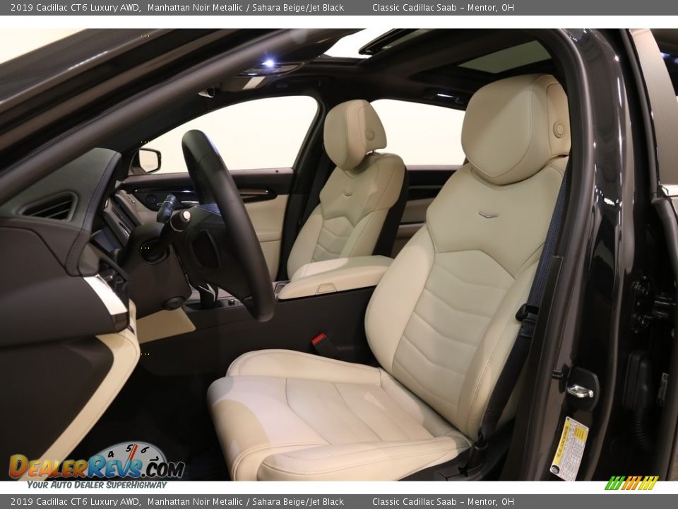 2019 Cadillac CT6 Luxury AWD Manhattan Noir Metallic / Sahara Beige/Jet Black Photo #5