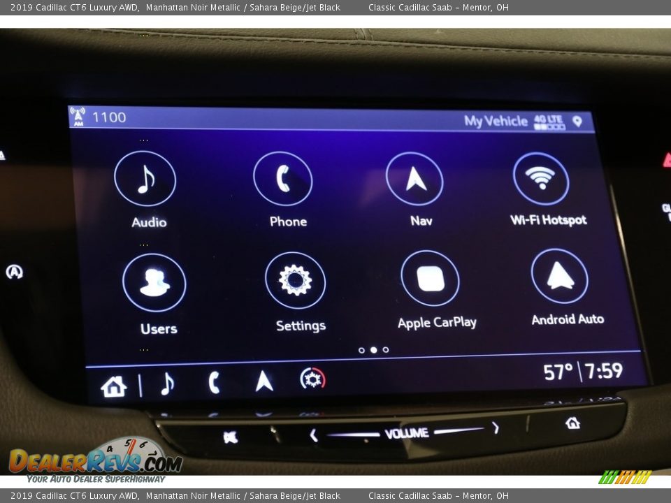 2019 Cadillac CT6 Luxury AWD Manhattan Noir Metallic / Sahara Beige/Jet Black Photo #10