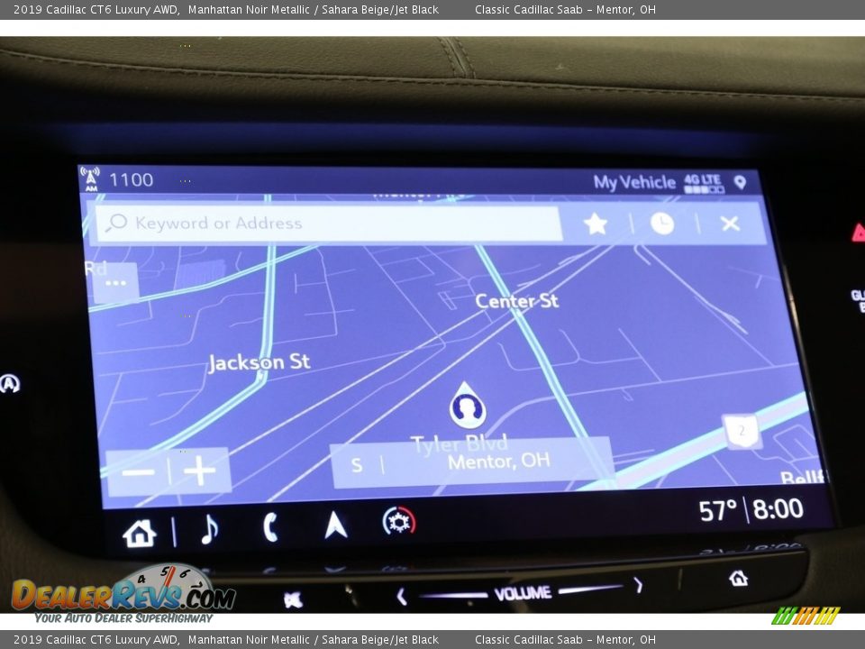 2019 Cadillac CT6 Luxury AWD Manhattan Noir Metallic / Sahara Beige/Jet Black Photo #11