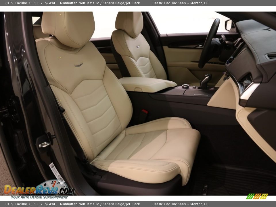 2019 Cadillac CT6 Luxury AWD Manhattan Noir Metallic / Sahara Beige/Jet Black Photo #16