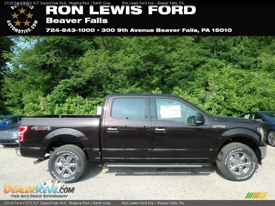 2019 Ford F150 XLT SuperCrew 4x4 Magma Red / Earth Gray Photo #1