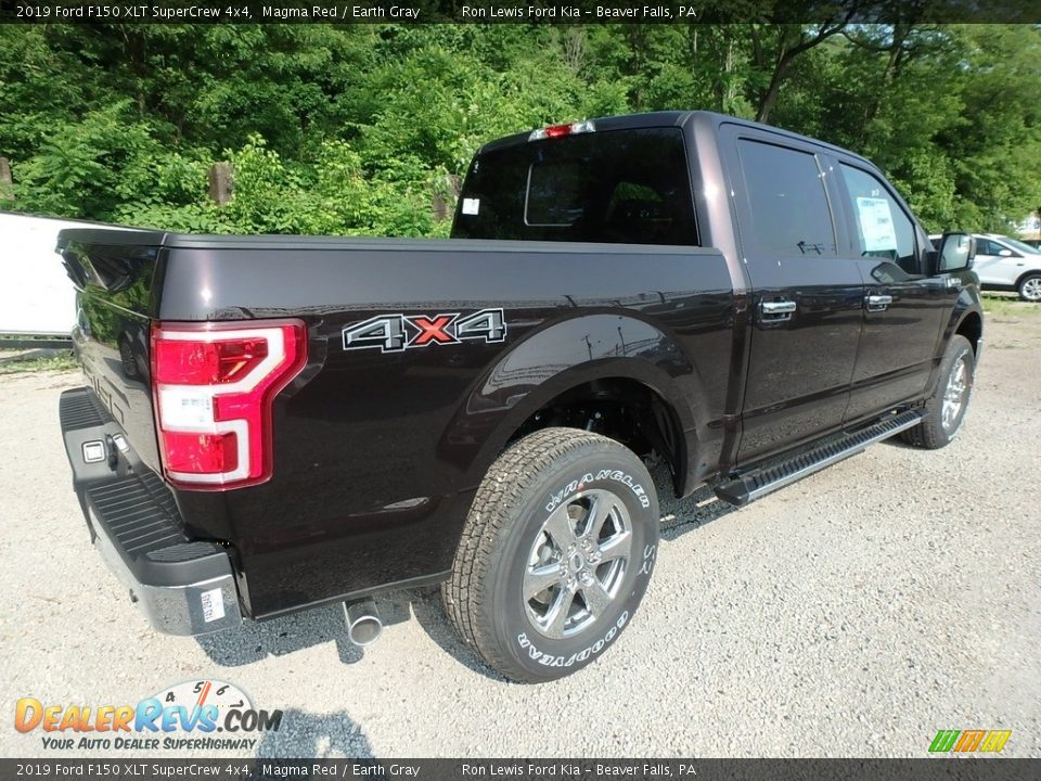 2019 Ford F150 XLT SuperCrew 4x4 Magma Red / Earth Gray Photo #2