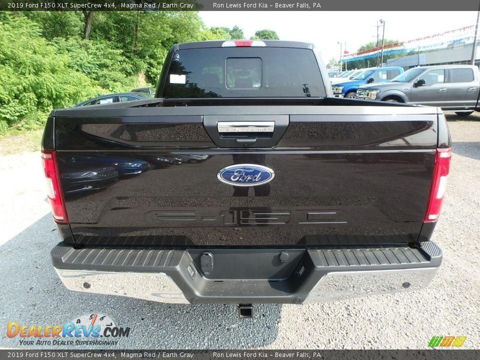 2019 Ford F150 XLT SuperCrew 4x4 Magma Red / Earth Gray Photo #3