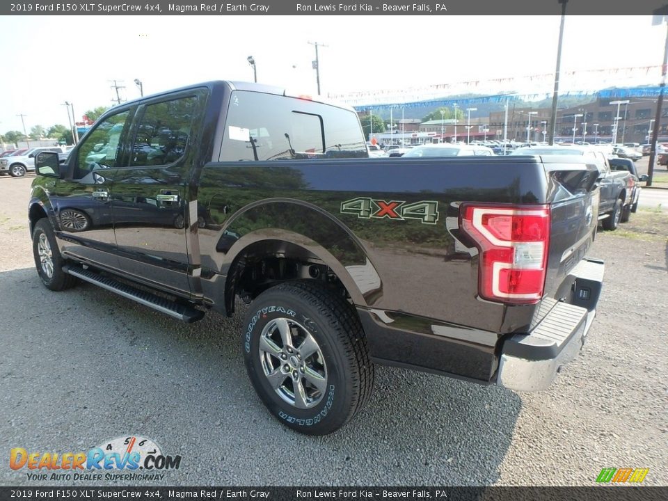 2019 Ford F150 XLT SuperCrew 4x4 Magma Red / Earth Gray Photo #4