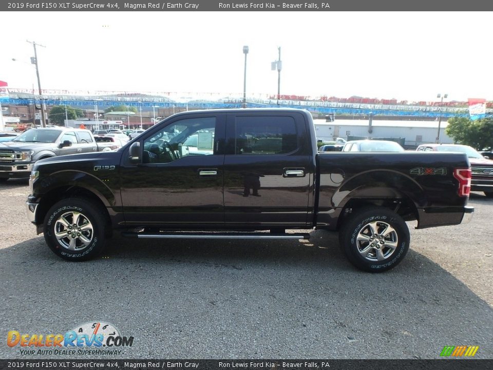 2019 Ford F150 XLT SuperCrew 4x4 Magma Red / Earth Gray Photo #5