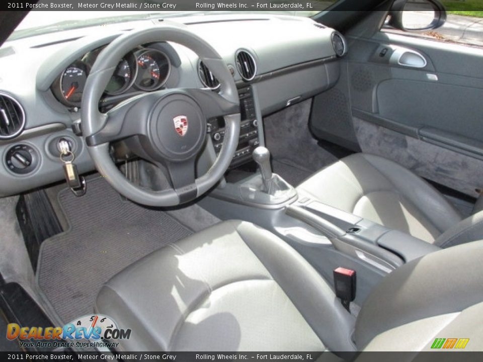 2011 Porsche Boxster Meteor Grey Metallic / Stone Grey Photo #21