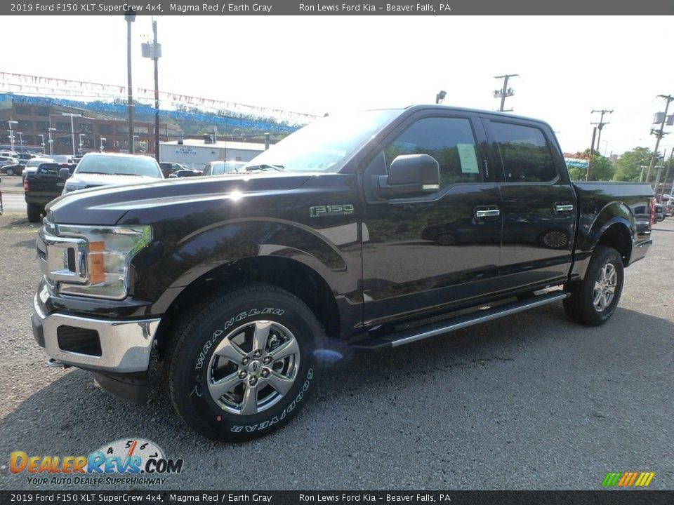 2019 Ford F150 XLT SuperCrew 4x4 Magma Red / Earth Gray Photo #6