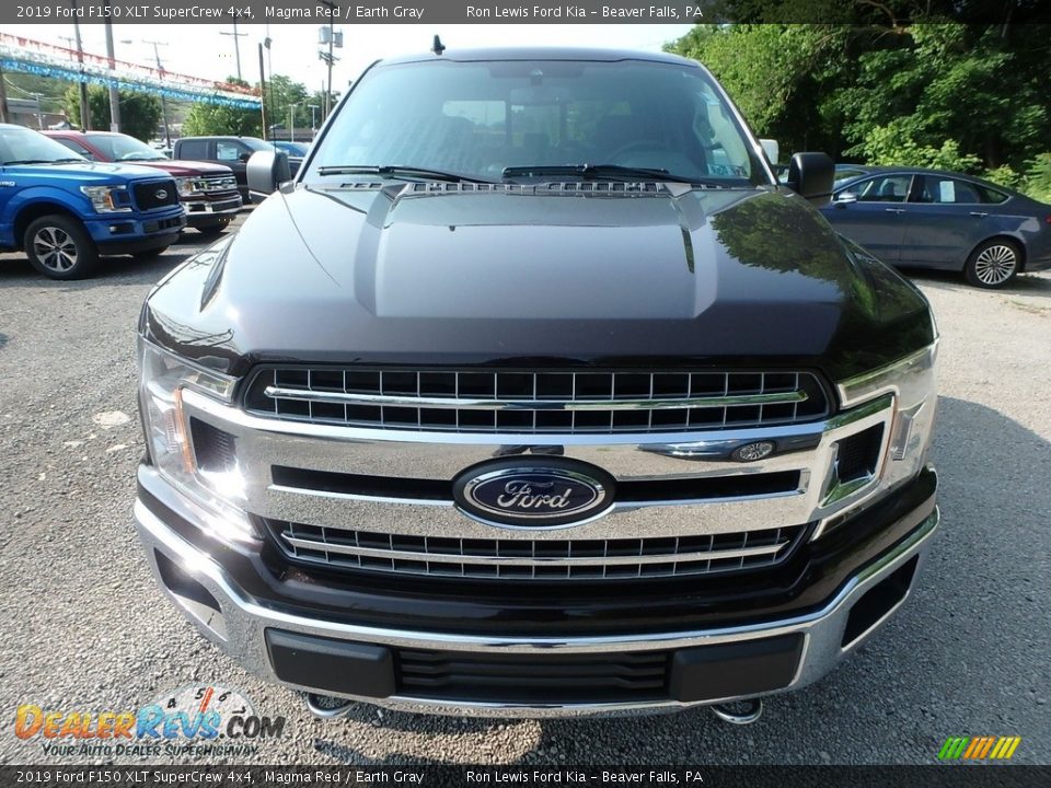 2019 Ford F150 XLT SuperCrew 4x4 Magma Red / Earth Gray Photo #7