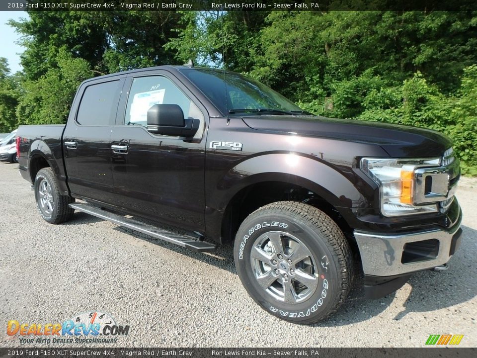 2019 Ford F150 XLT SuperCrew 4x4 Magma Red / Earth Gray Photo #8