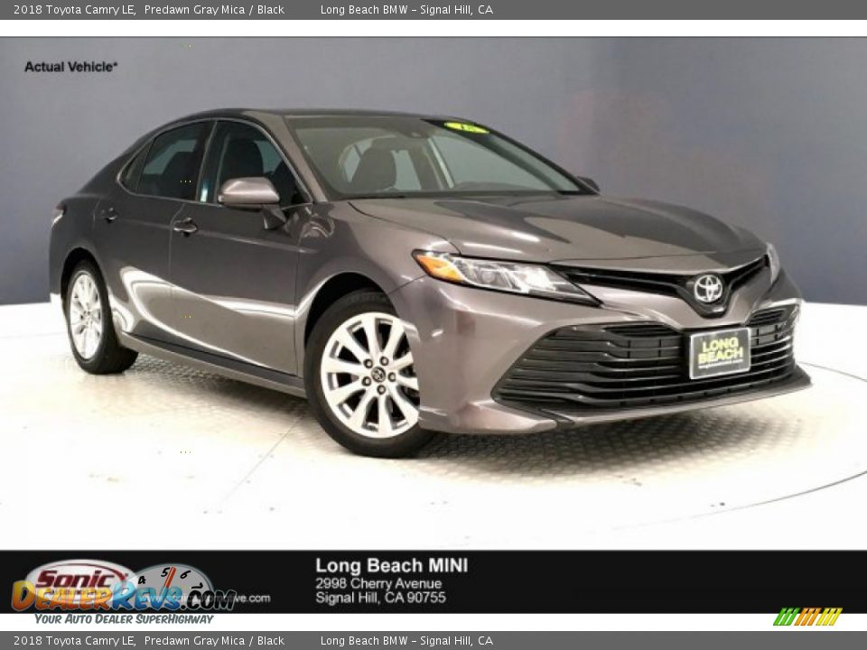 2018 Toyota Camry LE Predawn Gray Mica / Black Photo #1