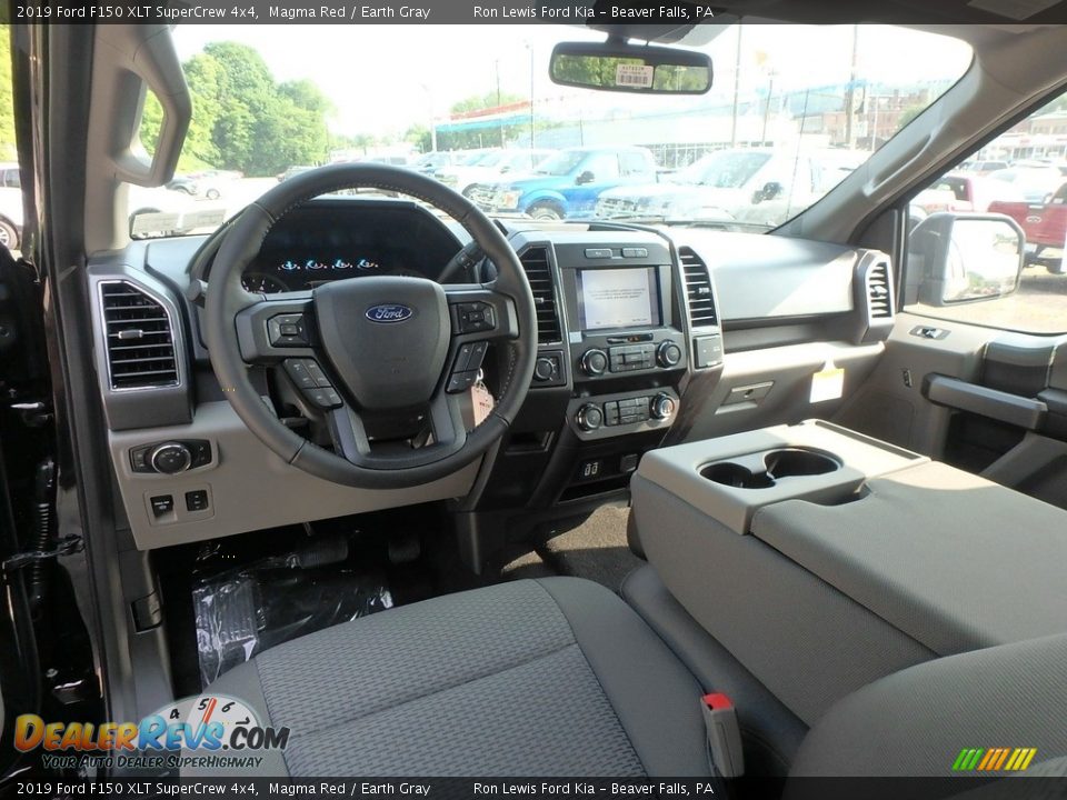 2019 Ford F150 XLT SuperCrew 4x4 Magma Red / Earth Gray Photo #13