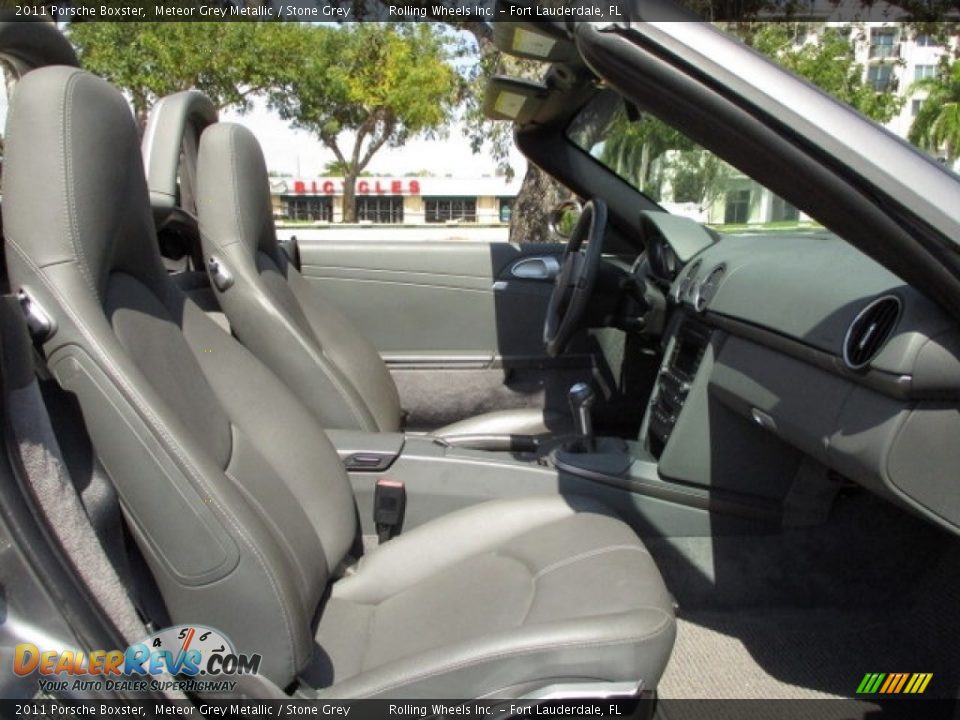 2011 Porsche Boxster Meteor Grey Metallic / Stone Grey Photo #35