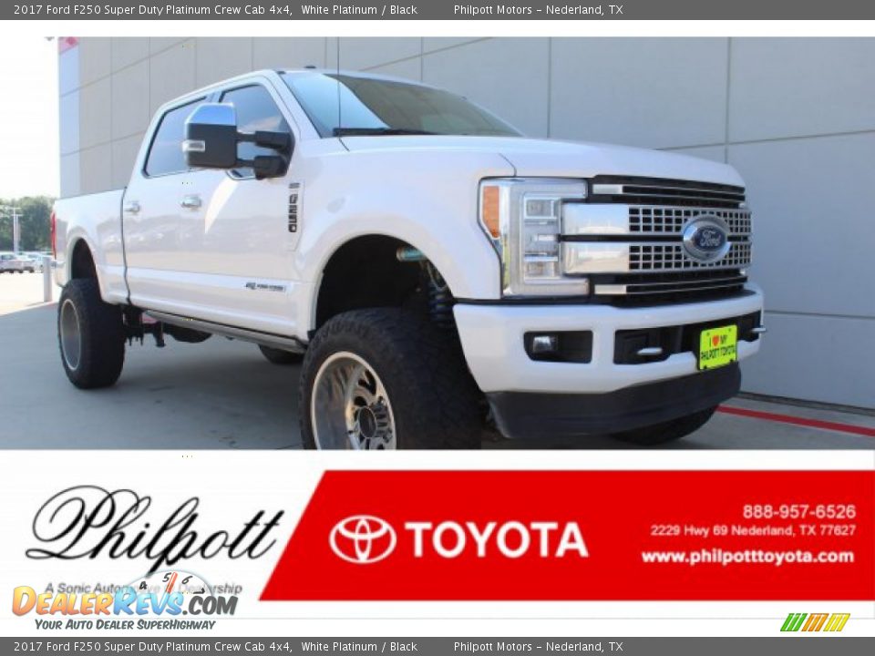 2017 Ford F250 Super Duty Platinum Crew Cab 4x4 White Platinum / Black Photo #1