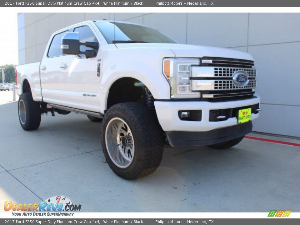 2017 Ford F250 Super Duty Platinum Crew Cab 4x4 White Platinum / Black Photo #2
