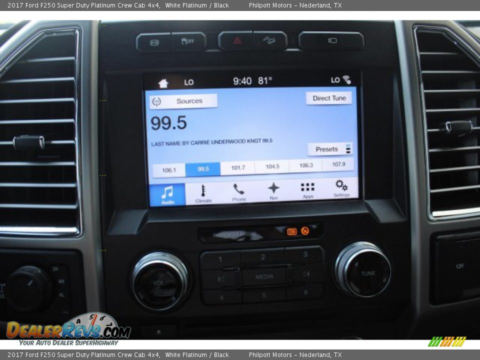 2017 Ford F250 Super Duty Platinum Crew Cab 4x4 White Platinum / Black Photo #16