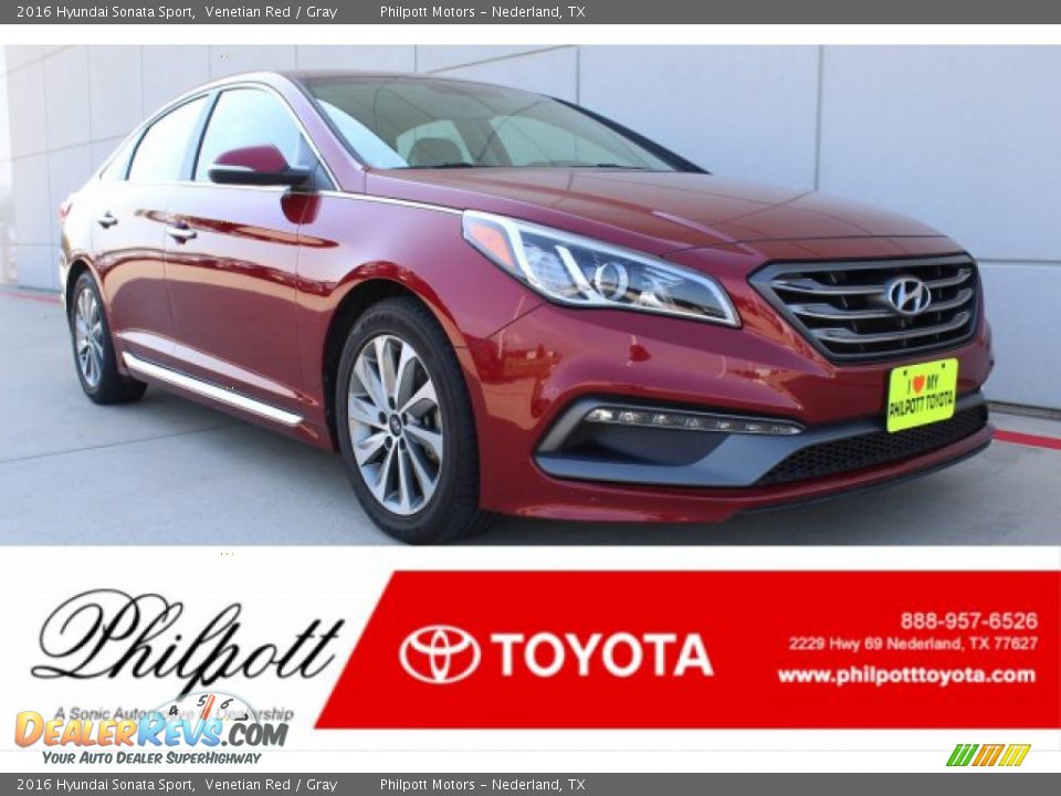 2016 Hyundai Sonata Sport Venetian Red / Gray Photo #1