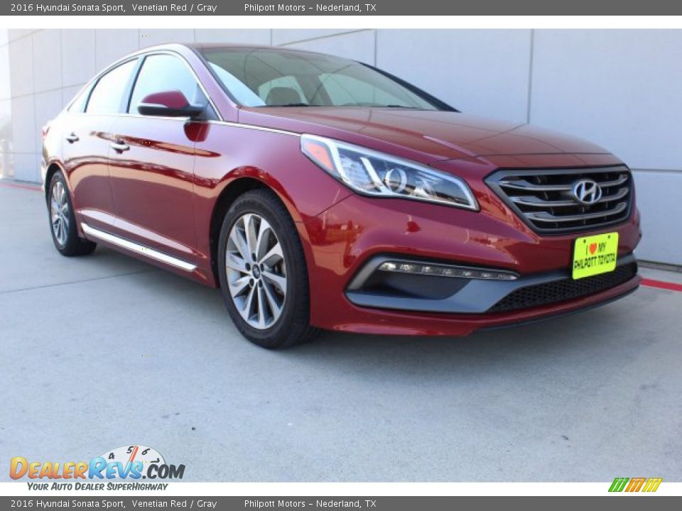 2016 Hyundai Sonata Sport Venetian Red / Gray Photo #2