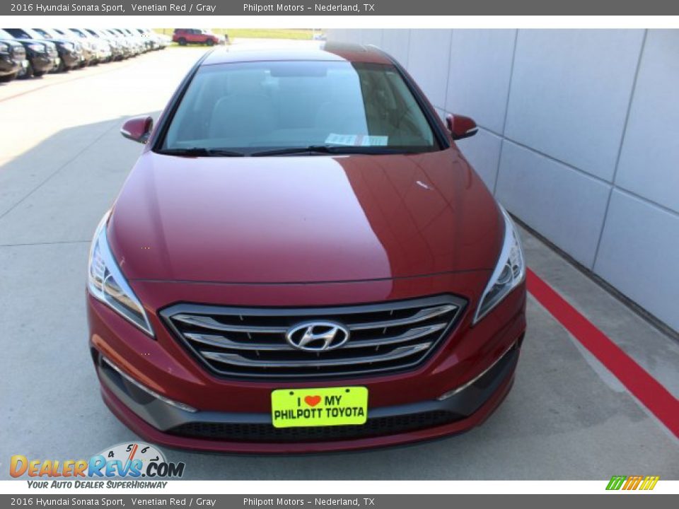 2016 Hyundai Sonata Sport Venetian Red / Gray Photo #3