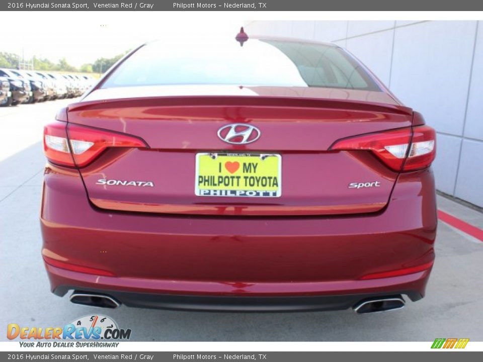 2016 Hyundai Sonata Sport Venetian Red / Gray Photo #7