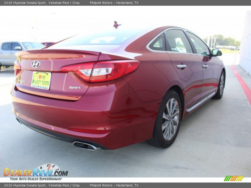 2016 Hyundai Sonata Sport Venetian Red / Gray Photo #8